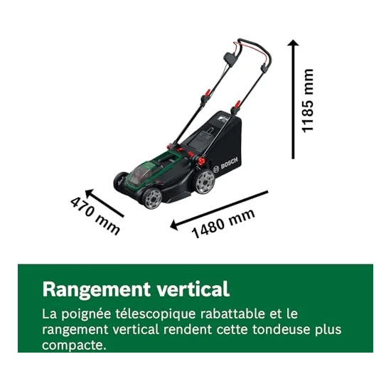 Autre vue : Tondeuse à batterie Bosch Rotak 18V2-43