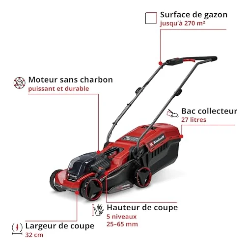 Autre vue : Tondeuse à batterie Einhell GE-CM 18/32 C Li BL