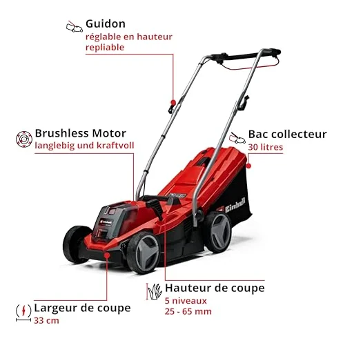 Autre vue : Tondeuse à batterie Einhell GE-CM 18/33 Li