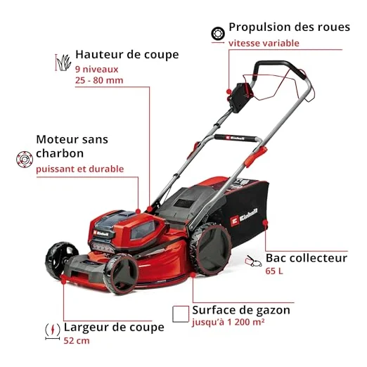 Autre vue : Tondeuse à batterie Einhell GP-CM 36/52 S Li BL