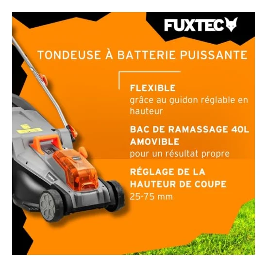 Autre vue : Tondeuse à batterie Fuxtec FX-E2RM37