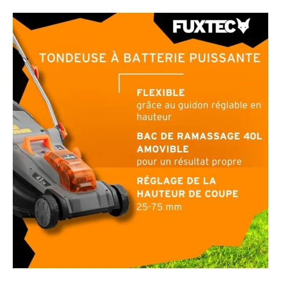 Autre vue : Tondeuse à batterie Fuxtec FX-E2RM43