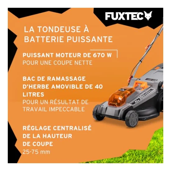 Autre vue : Tondeuse à batterie Fuxtec FX-E2RM43PRO