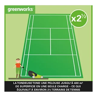 Tondeuse à batterie Greenworks G40LM41, vue 2