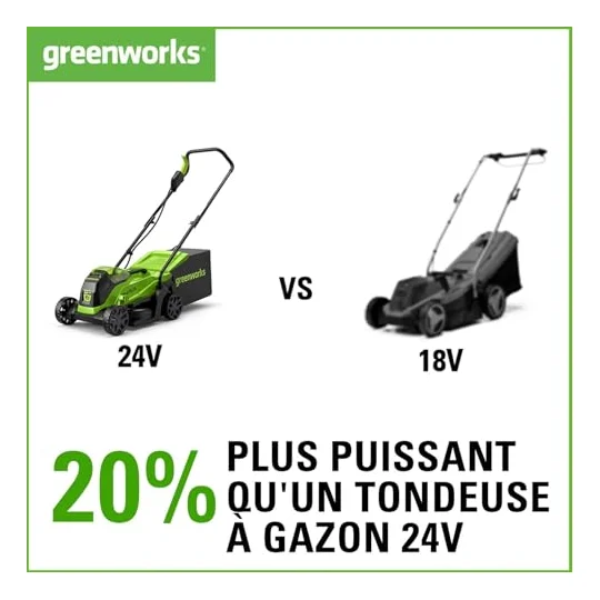 Autre vue : Tondeuse à batterie Greenworks GD24LM33