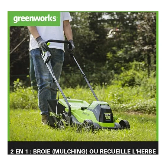 Autre vue : Tondeuse à batterie Greenworks GD24LM33