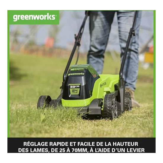 Autre vue : Tondeuse à batterie Greenworks GD24LM33