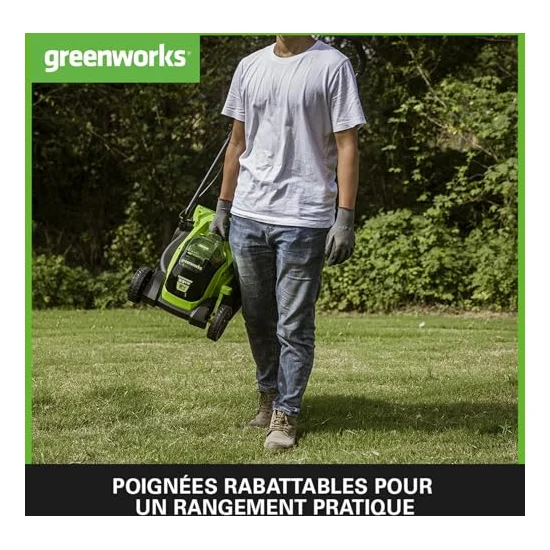 Autre vue : Tondeuse à batterie Greenworks GD24LM33