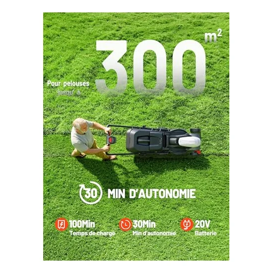Autre vue : Tondeuse à batterie Litheli U20 33 cm brushless