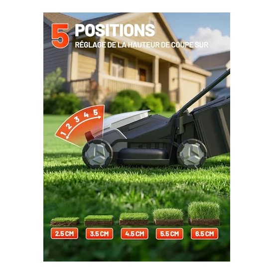 Autre vue : Tondeuse à batterie Litheli U20 33 cm brushless