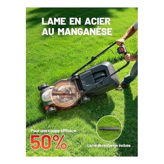 Autre vue : Tondeuse à batterie Litheli U20 33 cm brushless