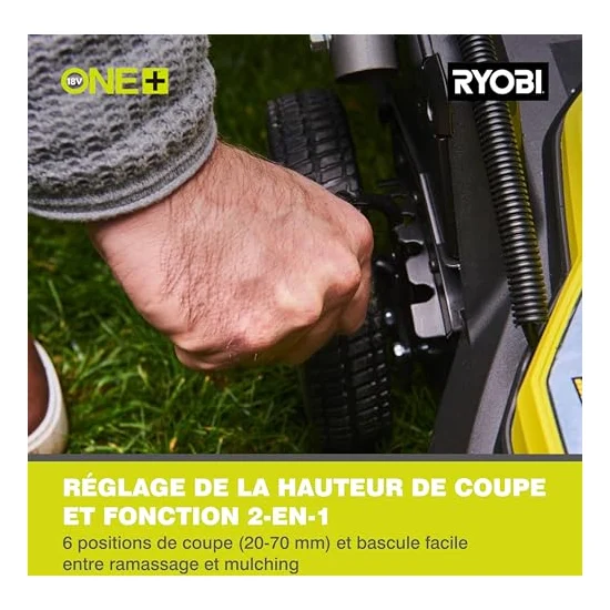 Autre vue : Tondeuse à batterie Ryobi RY18LMX37A-150
