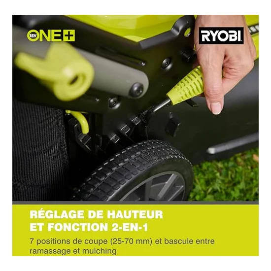 Autre vue : Tondeuse à batterie Ryobi RY18LMX40C-240