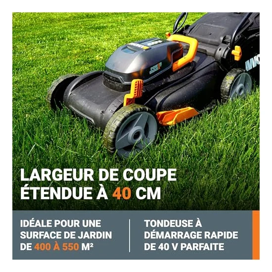 Autre vue : Tondeuse à batterie Worx WG743E