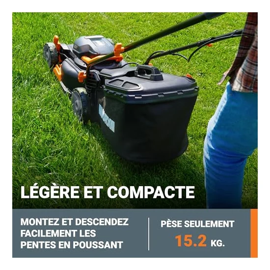 Autre vue : Tondeuse à batterie Worx WG743E
