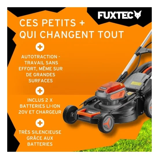Autre vue : Tondeuse à batterie Fuxtec FX-E2RM51