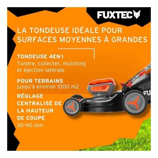 Autre vue : Tondeuse à batterie Fuxtec FX-E2RM51