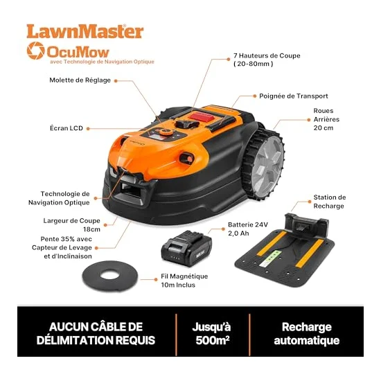Autre vue : Robot tondeuse LawnMaster OcuMow 18 (AMD18i-500)