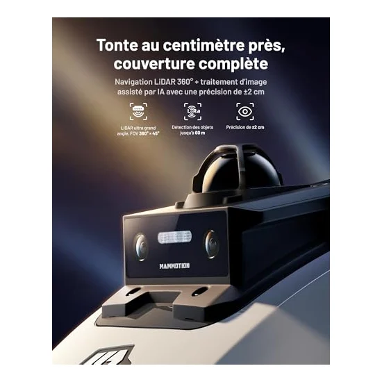 Autre vue : Robot tondeuse Mammotion YUKA mini 2 800 LiDAR