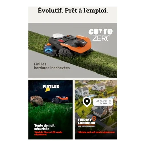 Autre vue : Robot tondeuse Worx Landroid Vision Cloud 2WD WR312E