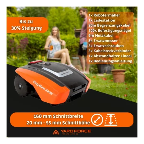 Autre vue : Robot tondeuse Yard Force EasyMow 260B