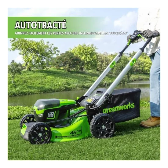 Autre vue : Tondeuse à batterie Greenworks GD60LM46SP