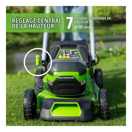 Autre vue : Tondeuse à batterie Greenworks GD60LM46SP