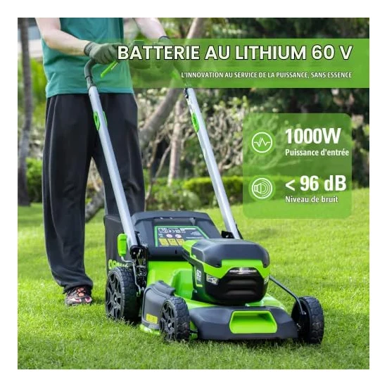 Autre vue : Tondeuse à batterie Greenworks GD60LM46SP