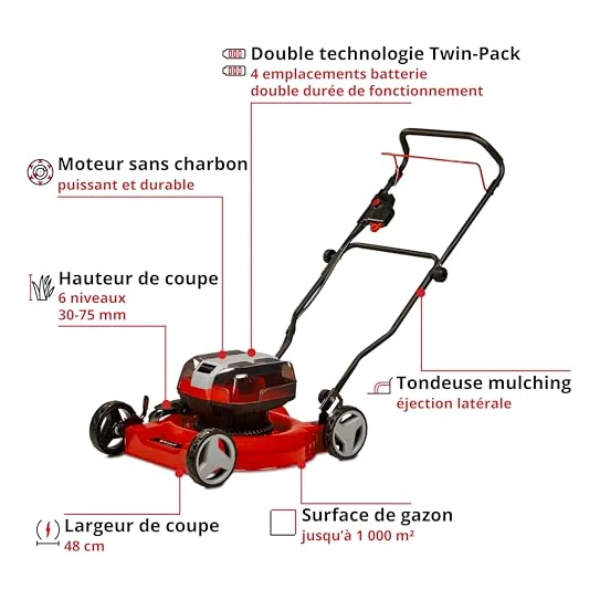 Autre vue : Tondeuse à batterie Einhell GE-CM 36/48 Li M