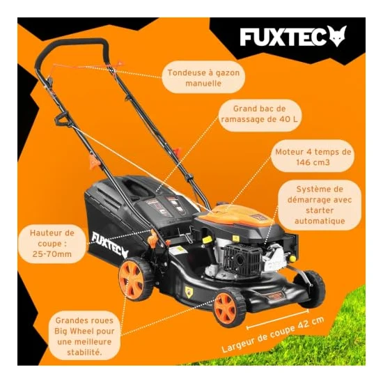 Autre vue : Tondeuse thermique Fuxtec FX-RM4346ECO