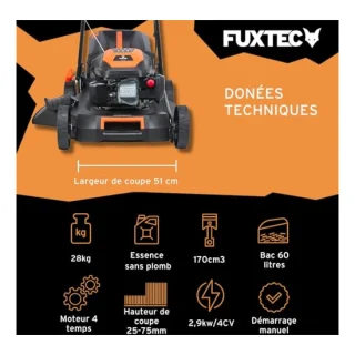 Tondeuse thermique Fuxtec FX-RM5170, vue 2