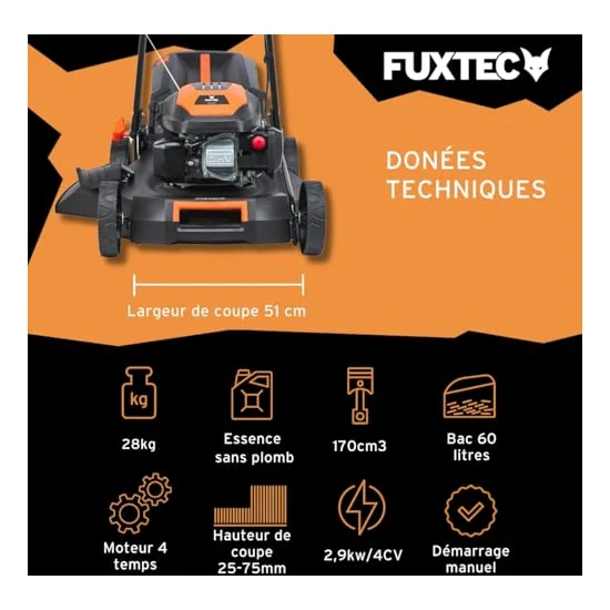 Autre vue : Tondeuse thermique Fuxtec FX-RM5170