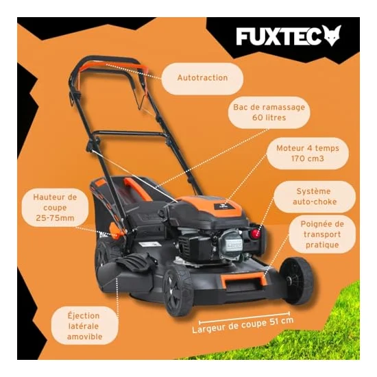 Autre vue : Tondeuse thermique Fuxtec FX-RM5170