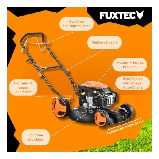 Autre vue : Tondeuse thermique Fuxtec FX-RM51SA96
