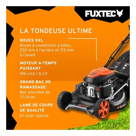 Autre vue : Tondeuse thermique Fuxtec FX-RM5396eSPRO