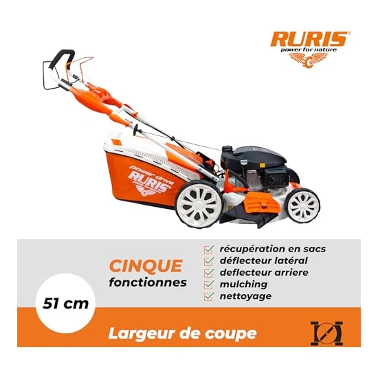 Autre vue : Tondeuse thermique Ruris RX444S