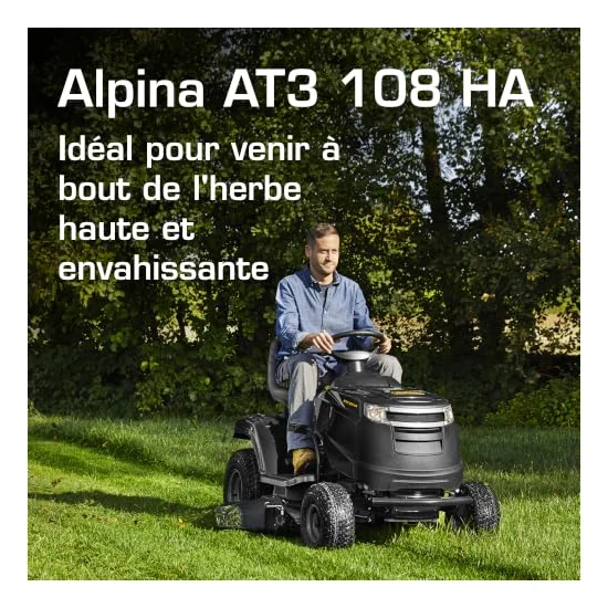 Autre vue : Tracteur tondeuse Alpina AT3 108 HA