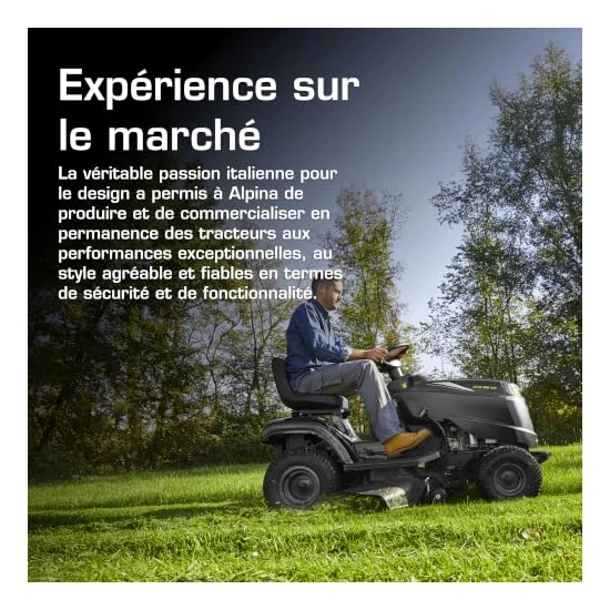 Autre vue : Tracteur tondeuse Alpina AT3 108 HA
