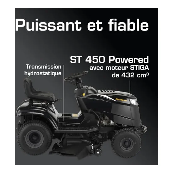 Autre vue : Tracteur tondeuse Alpina AT3 108 HA
