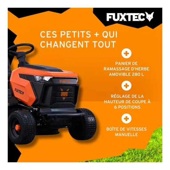 Autre vue : Tracteur tondeuse Fuxtec FX-RMT84M