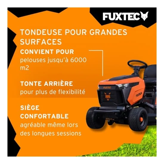 Autre vue : Tracteur tondeuse Fuxtec FX-RMT84M