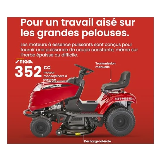 Autre vue : Tracteur tondeuse Mountfield MTF 98M SD