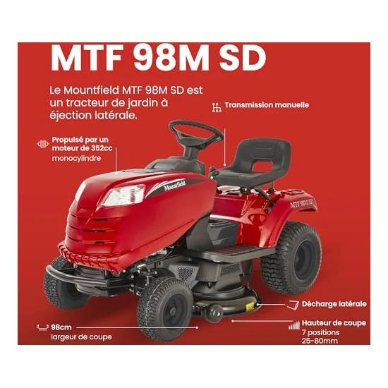 Autre vue : Tracteur tondeuse Mountfield MTF 98M SD