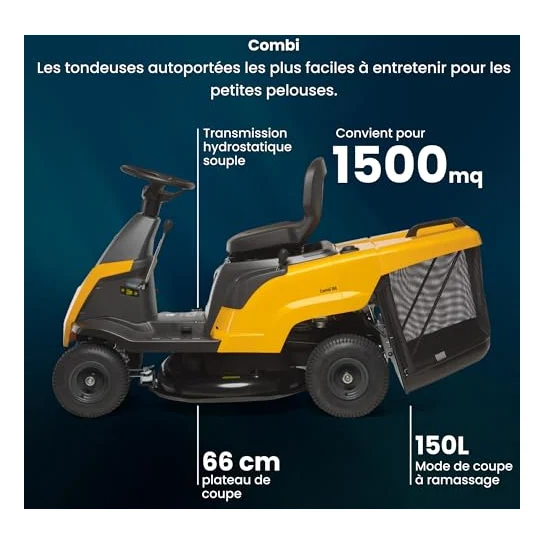 Autre vue : Tracteur tondeuse Stiga Combi 166
